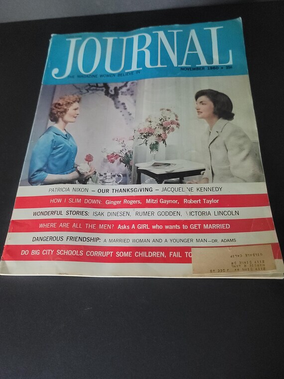 Nov 1960 Journal Featuring Patricia Nixon and Jacqueline Kennedy