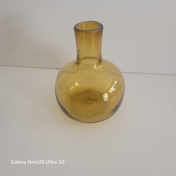 Hand Blown Antique Glass Onion Bottle