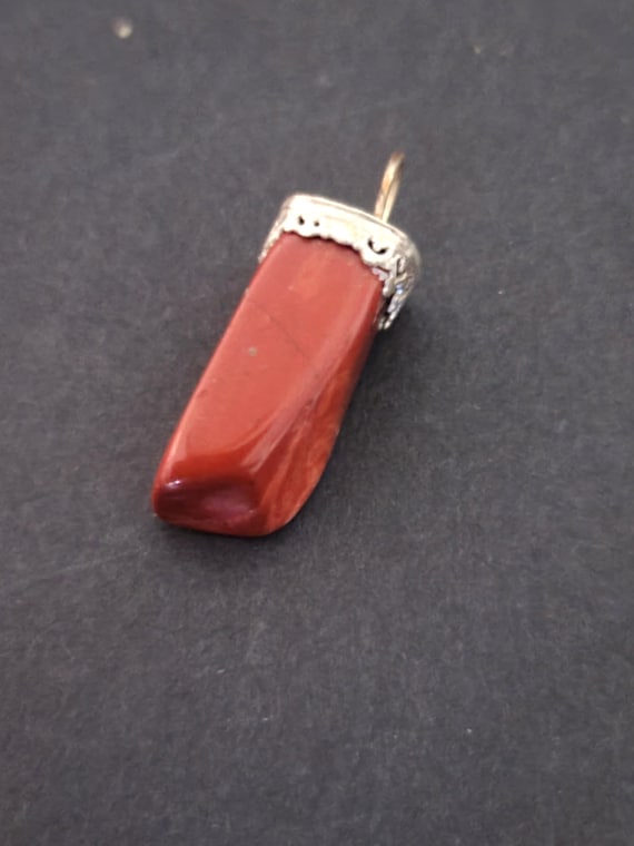 Red Jasper and Sterling Pendant