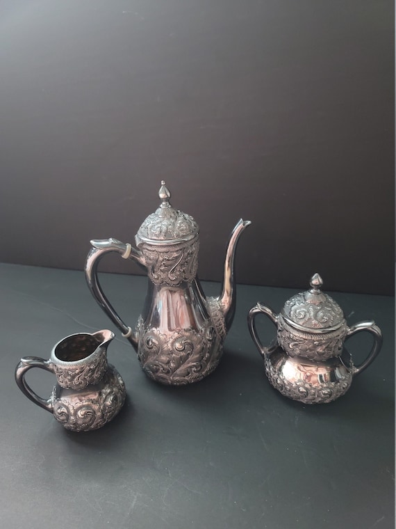 Wilcox Meridian Quadruple Silverplate Tea Set