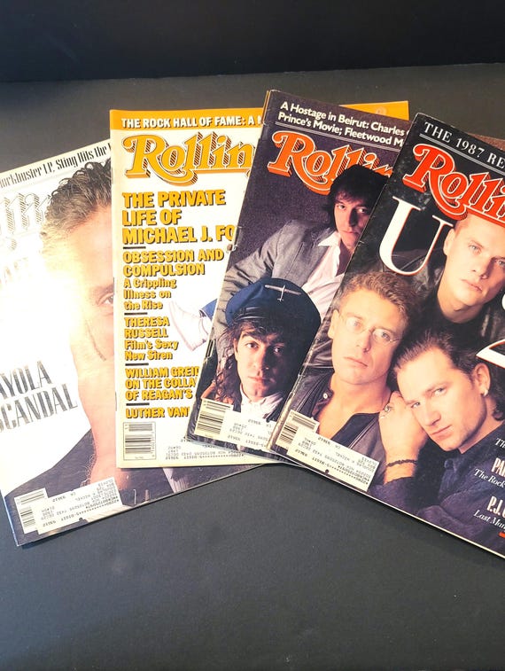 Set of 4 Rolling Stone Magazine  1987 and 1988