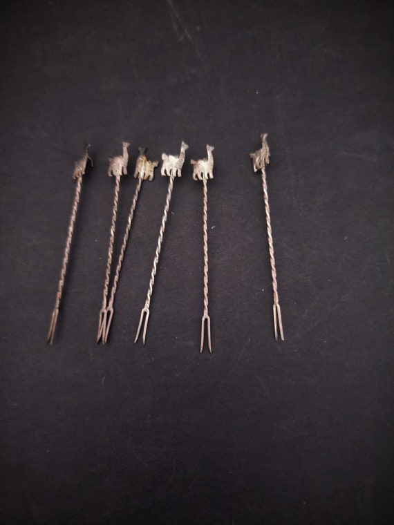 Sterling Llama/Alpaca Vintage Hair Pins