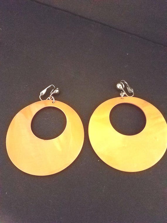1960s Acrylic Clip On Earrings