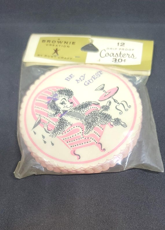 1950s Poodle Coasters Set of 12