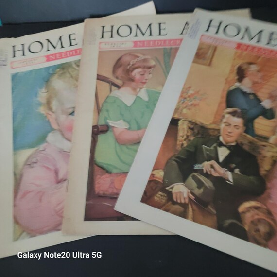 3 Vintage Home Arts needlecraft Magazine