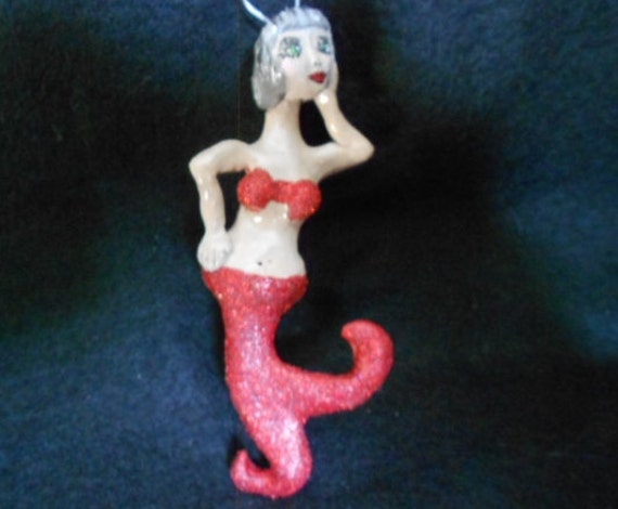 Mermaid Christmas Ornament OOAK