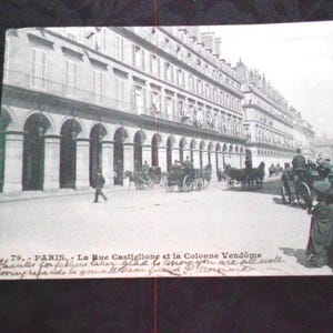 Selo antigo de cartão postal de Paris de 1907