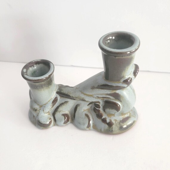 Frankoma Pottery Double Candle Holder