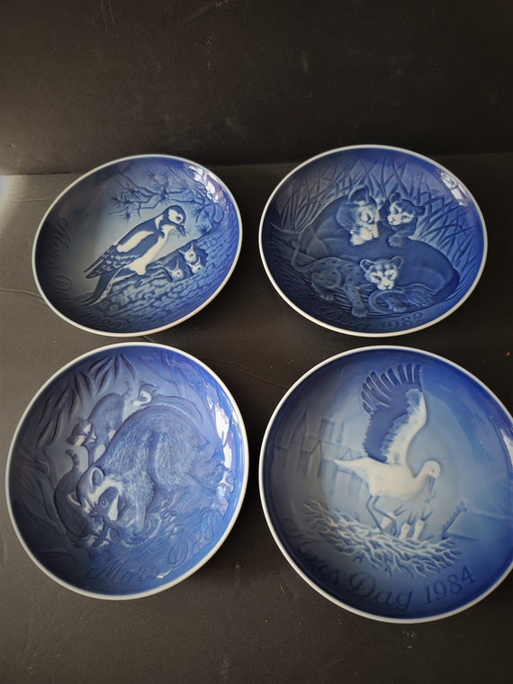 Set of 4 B & G Copenhagen Mothers Day Plates