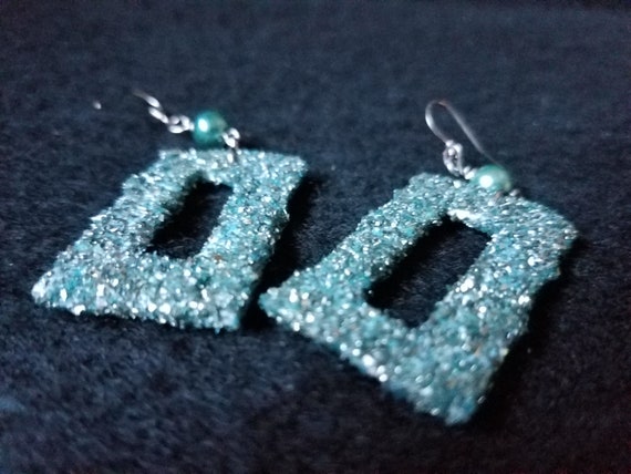 Blue Glitterati Earrings