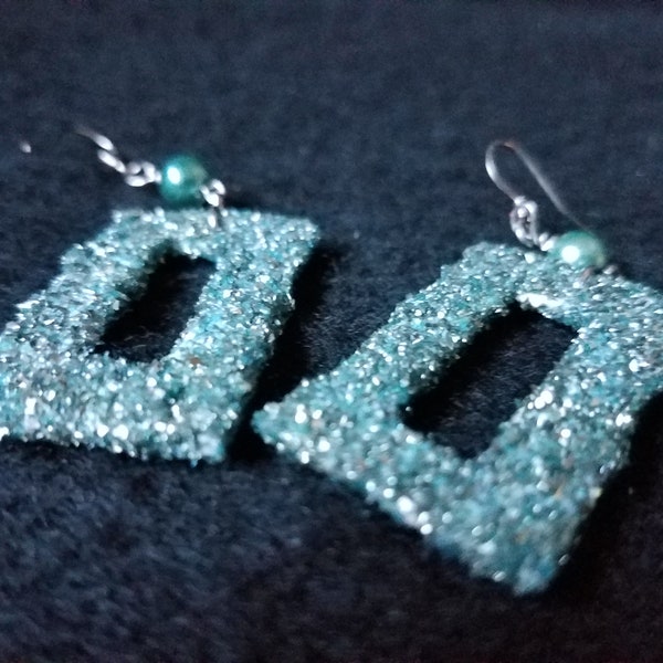 Blue Glitterati Earrings