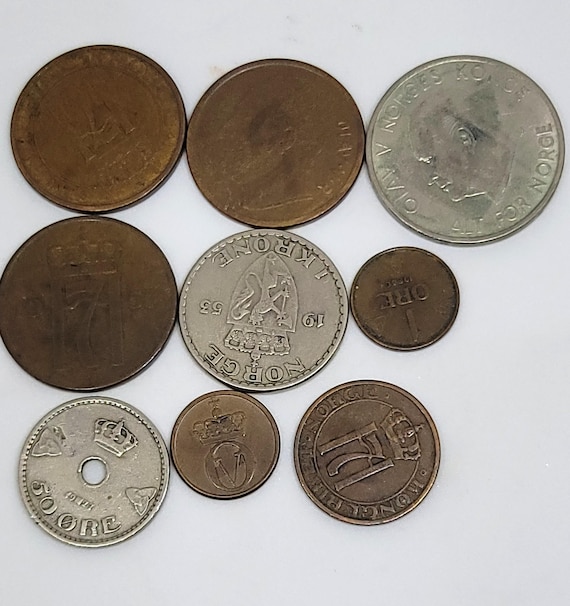 Norway Coin Lot: Moose Squirrel Cupronickel Bronze Copper Nickel Lot 19