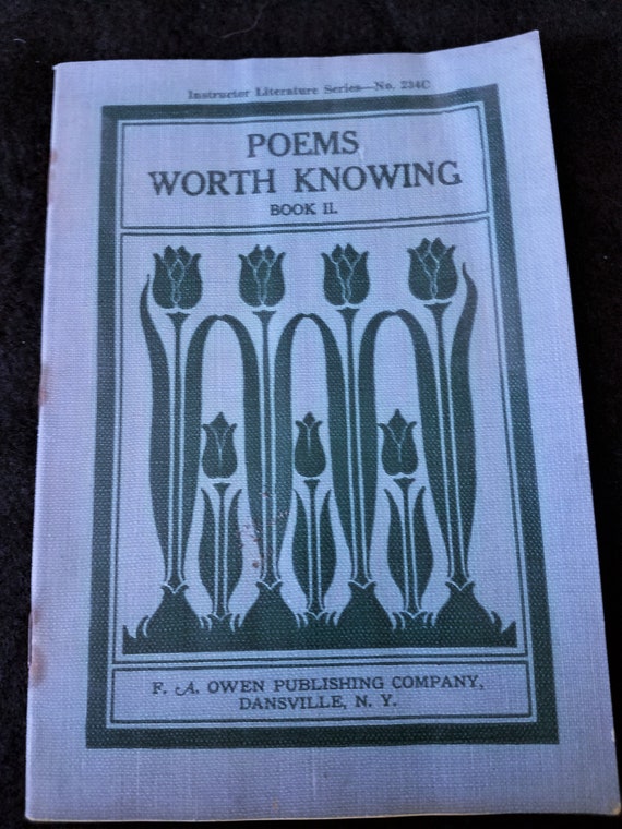 1939 Poems Worth Knowing Instructor Literature Series 234C