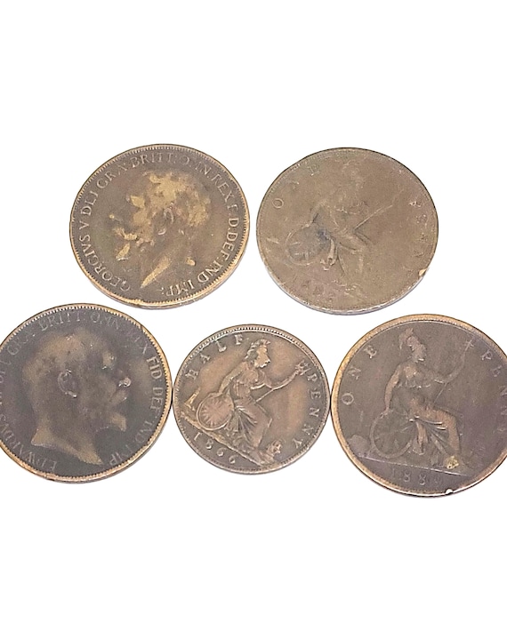 Set of 5 UK Coins, 1866-1911, 95% Bronze Lot 11