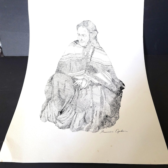 1930s Signed Lithograph by Francisco Ojeda