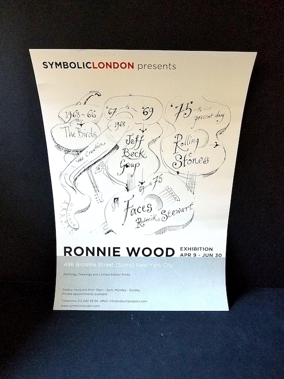 Ronnie Wood Soho Exhibition Poster 2012