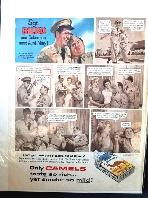 Sgt Bilko vintage Camel Ad
