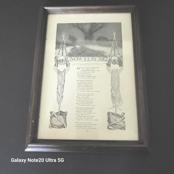 US Army Now I Lay Me Down To Sleep Framed Poem