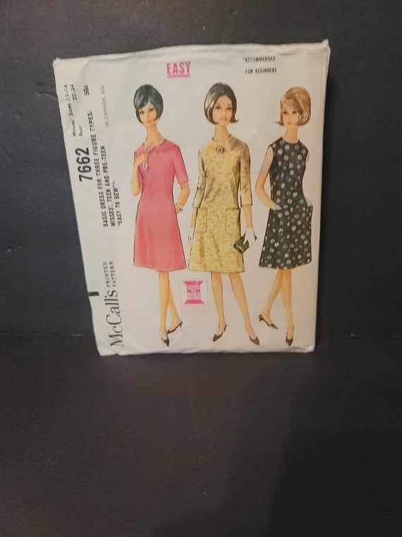 McCalls 1960s Pattern 7662