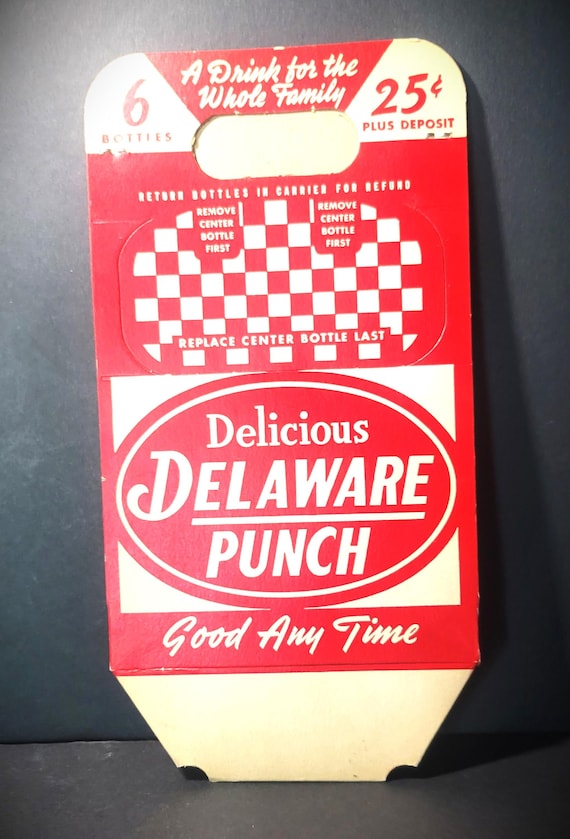 Delaware Unused 6 Pack Cardboard Carrier