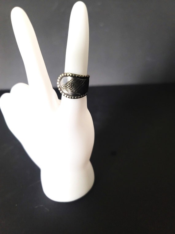 Brass American Flag Spoon Ring