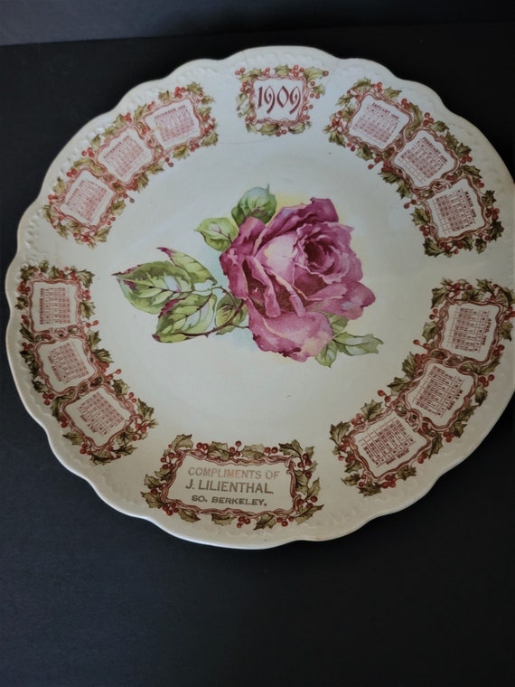 Homer Laughlin 1909 Advertising Calendar Plate