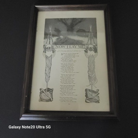 Now I Lay Me Down To Sleep Framed Poem