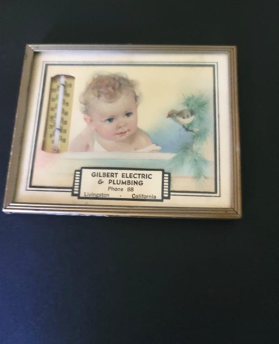 Advertising Thermometer and Picture 1930s