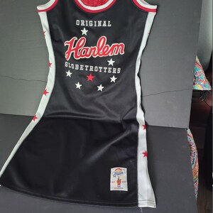 harlem globetrotters jersey dress 2002 Official link-moonlight-sequin-draped-gown