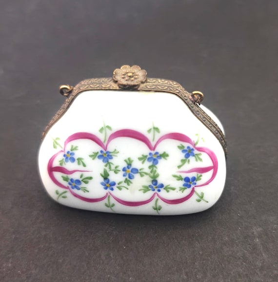 Limoges Brass and Porcelain Purse