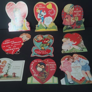 9 Vintage Karten zum Valentinstag