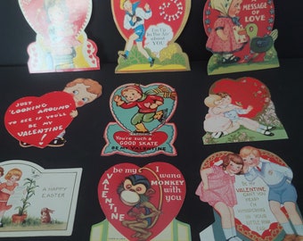 9 Vintage Valentine Cards