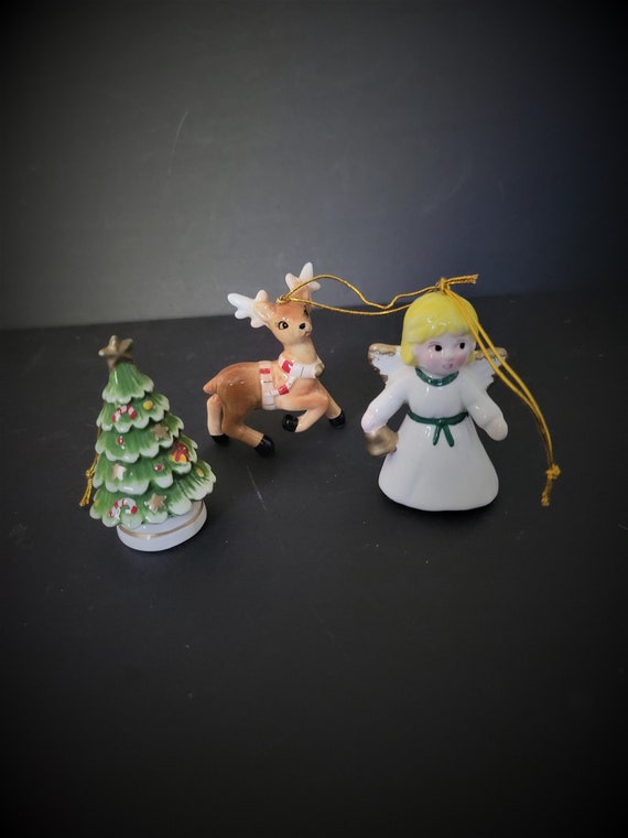 Set of 3 Ceramic Christmas Ornaments