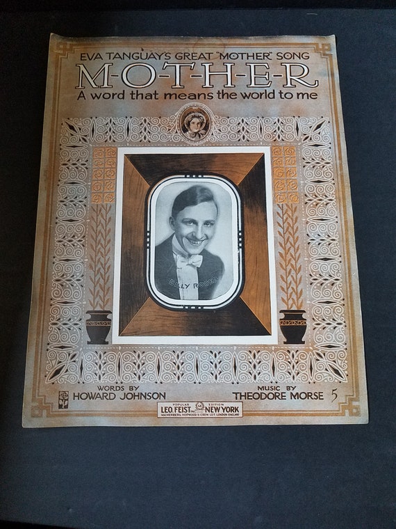 Eva Tanguays Great Mother Song 1915 Sheet Music