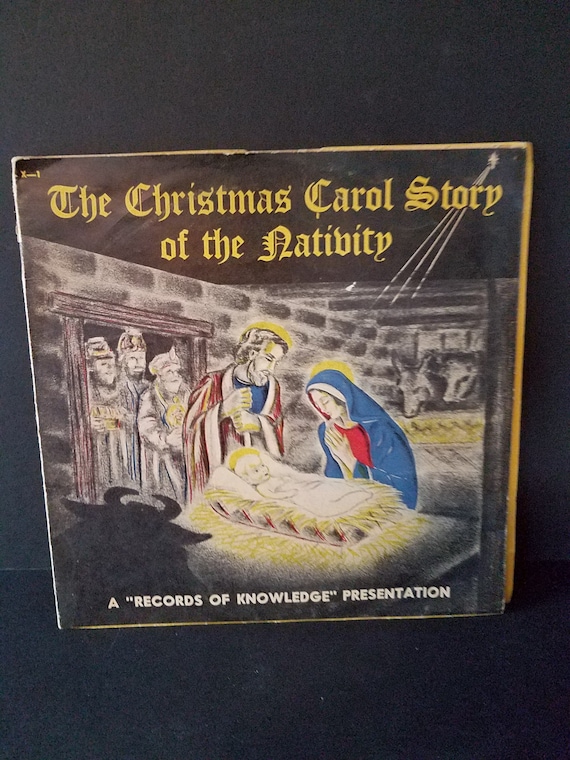 The Christmas Carol Story of the Nativity 78 Record Album