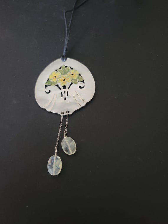 Spoon and Crystal Necklace OOAK