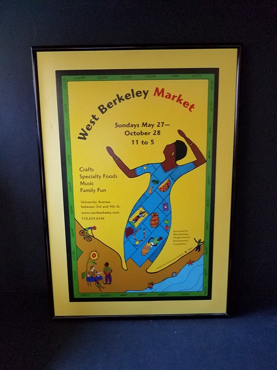 Framed West Berkeley Market Poster