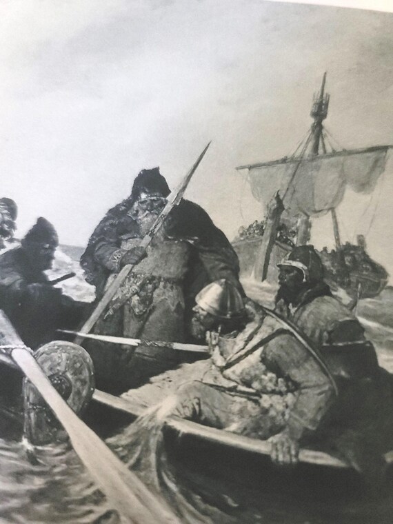 Photogravure Print Vikings - Etsy