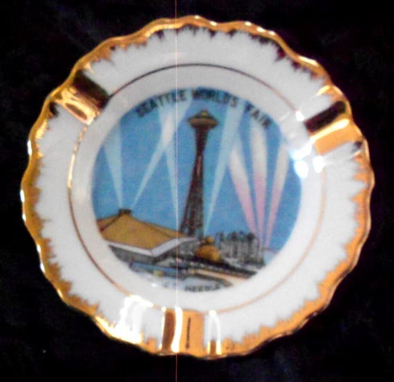 Seattle Worlds Fair 1962 Ceramic Ashtray