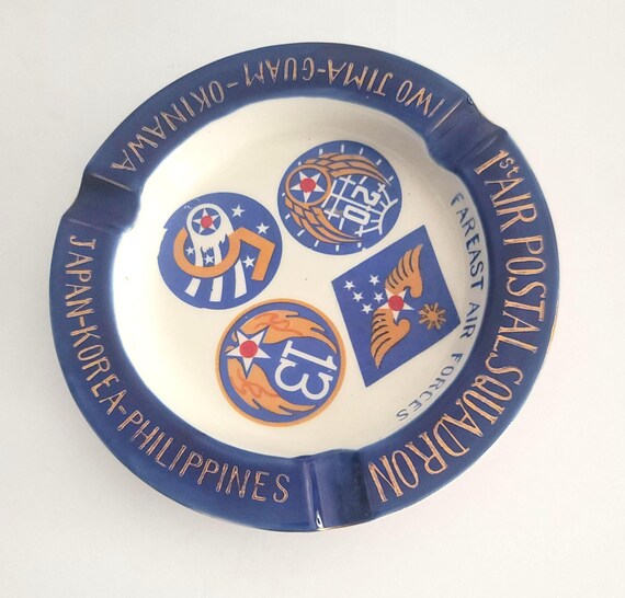 Far East Air Forces Korean War Era Ashtray Postal Squadron