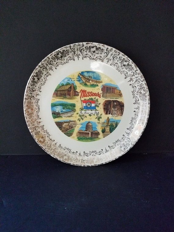 1940s Missouri Souvenir Plate