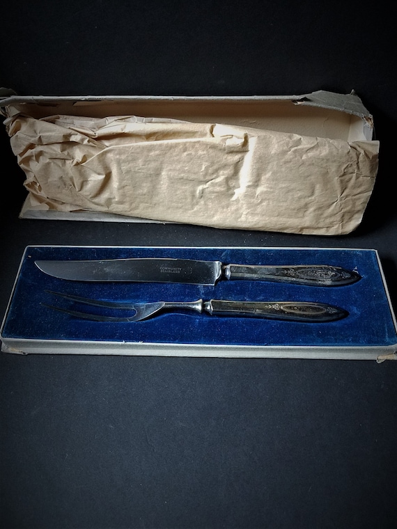 Oneida Community Plate Serving & Carving Fork and Knife