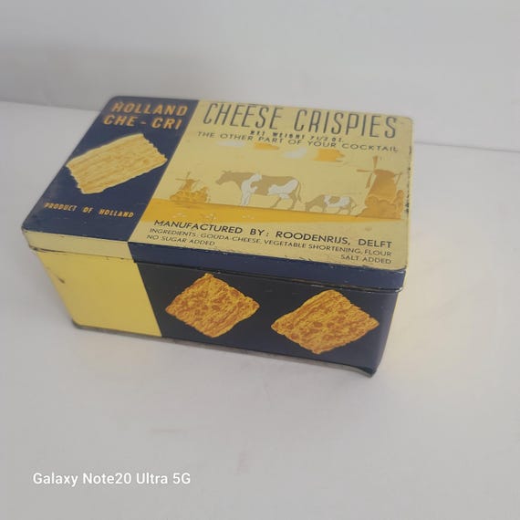 Holland Cheese Crispies 1950s Tin