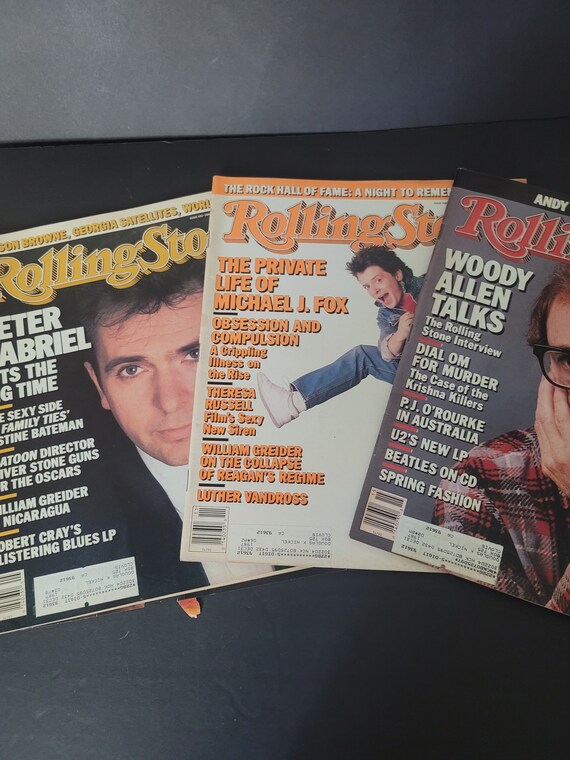 1987 Rolling Stone Magazine 3 Issues