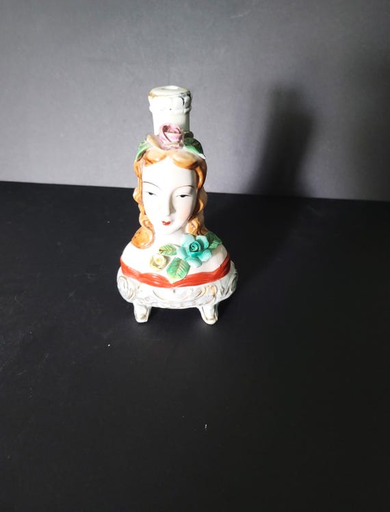 Occupied Japan Porcelain Lady Lamp Base