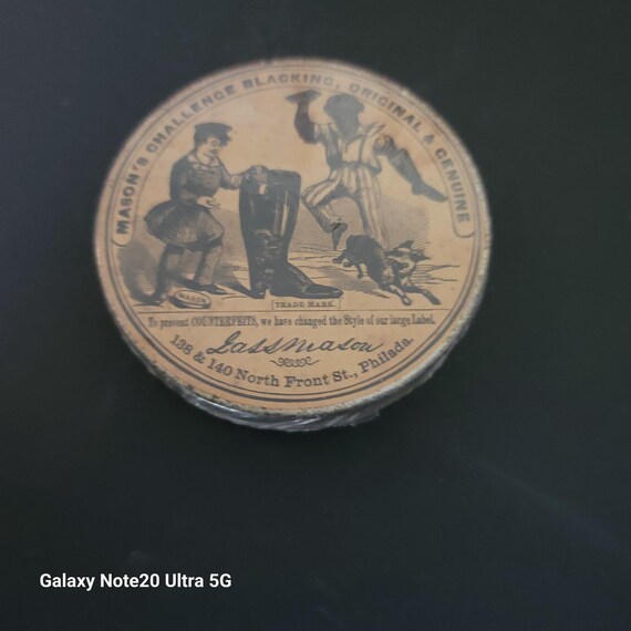 Rare Masons Challenge Blacking Antique Boot Polish