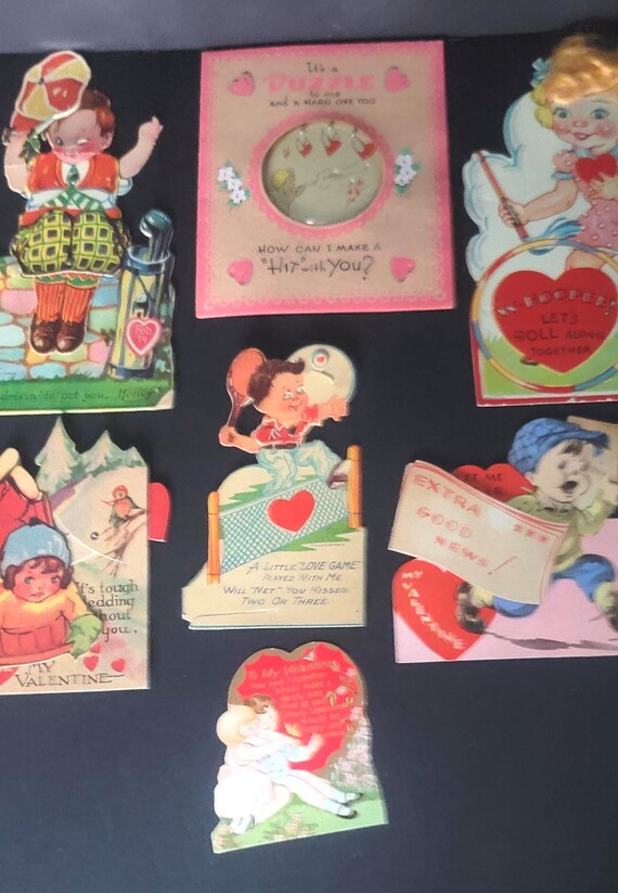 Vintage Valentine Variety Set of Seven