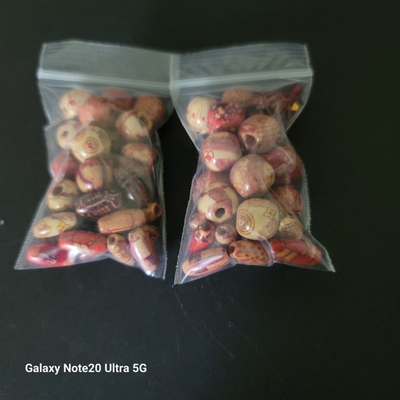 Red and Brown Wooden Beads