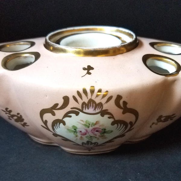 Kałamarz i uchwyt na długopis Limoges malowany ręcznie