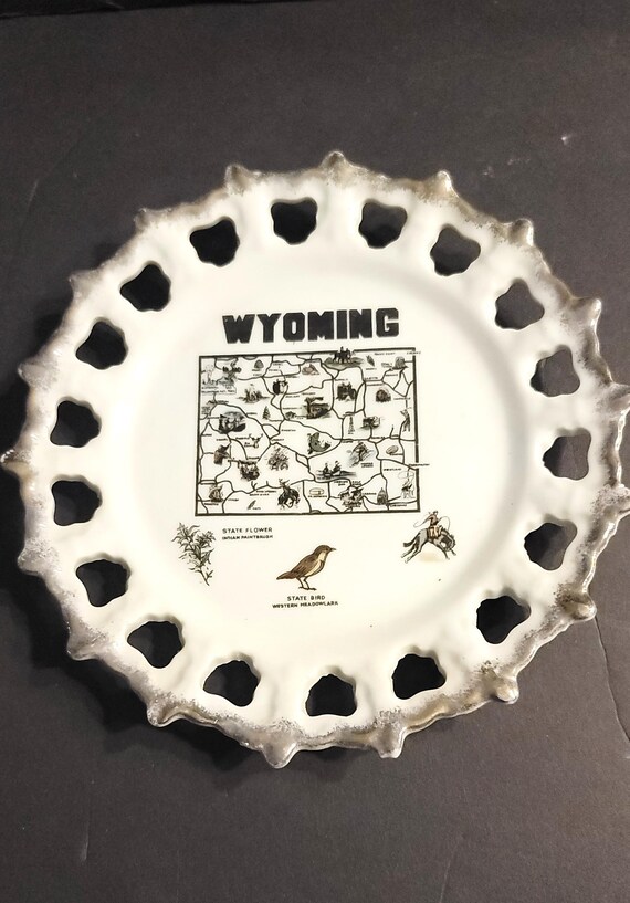 Wyoming 1950s Souvenir Plate